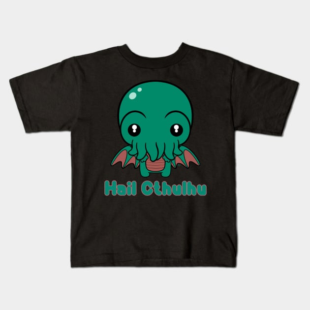 R’lyeh Cute Kids T-Shirt by Meowlentine